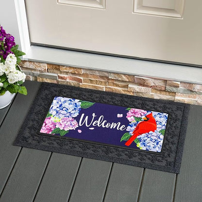 Red Cardinal and Hydrangeas Sassafras Switch Mat