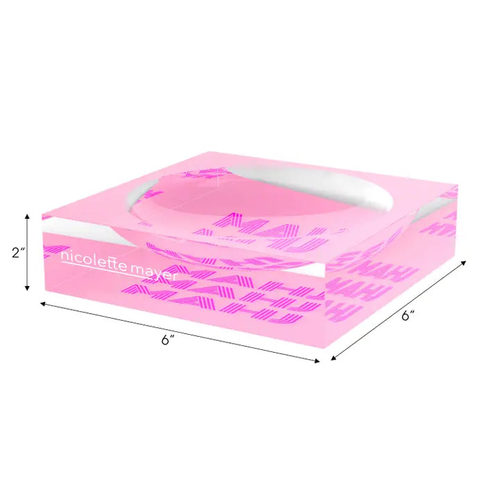 Mahj Mahj Mahj Pink Mahjong Catchall Dish
