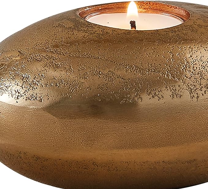 Gold Pebble Tealight Holder