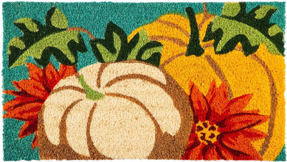 Fall Thanksgiving Soft Pumpkins Coir Doormat