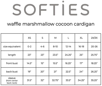 Waffle Marshmallow Cocoon Cardigan- Almond
