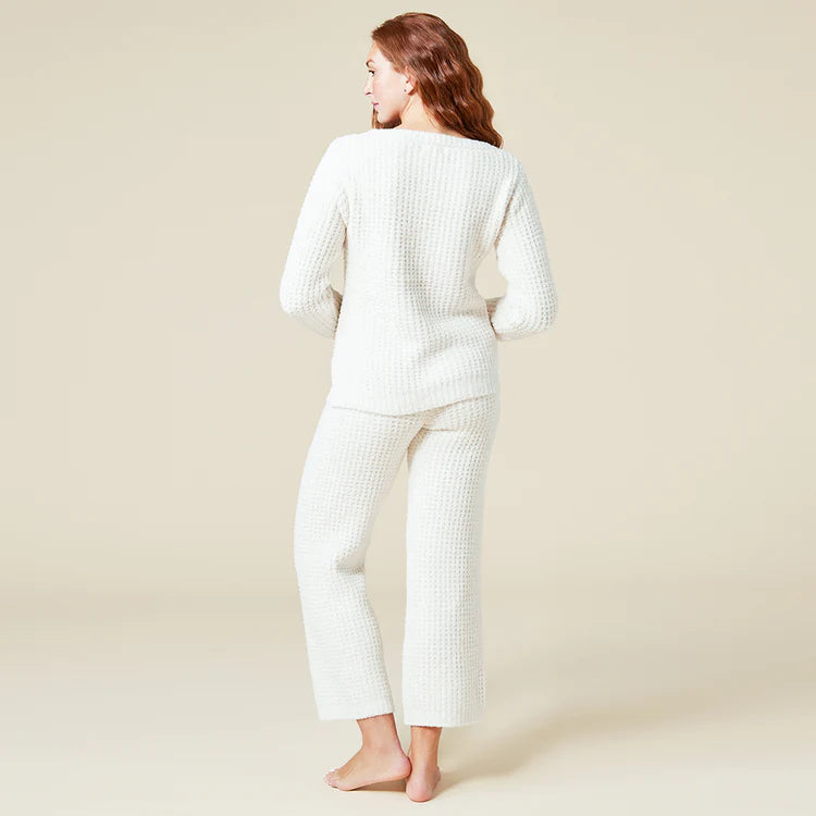 Softies Waffle Marshmallow Boatneck Lounge Set - Almond