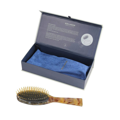 Luxury Pneumatic Hair Brush with Gold Plated Metal Pins