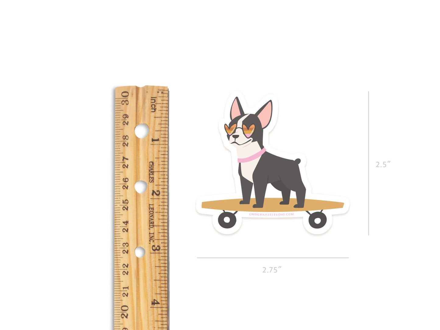 Dog on a Skateboard Sticker