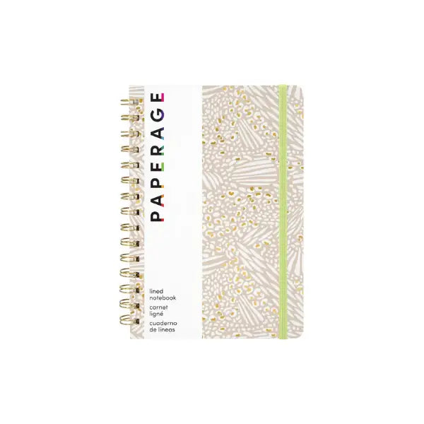Golden Safari Hardcover Spiral Lined Notebook