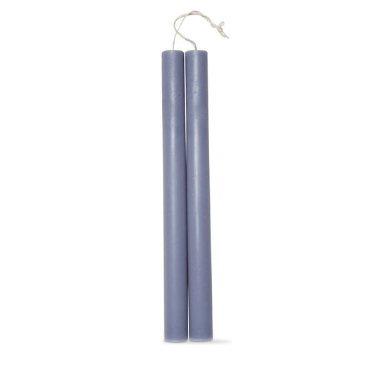 Unscented 10" Taper Candles Set of 2 - Blue Grey