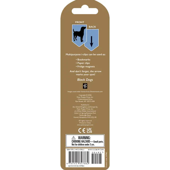 Black Dogs I-Clips Magnetic Page Markers