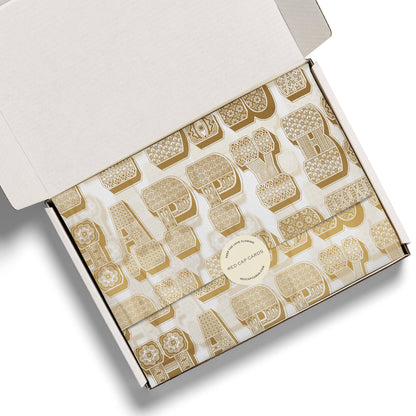 B-day Typography Tissue Paper