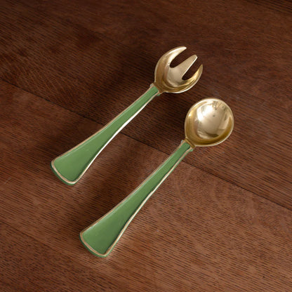 Beatriz Ball Encanto Soho Salad Servers in Leaf Green