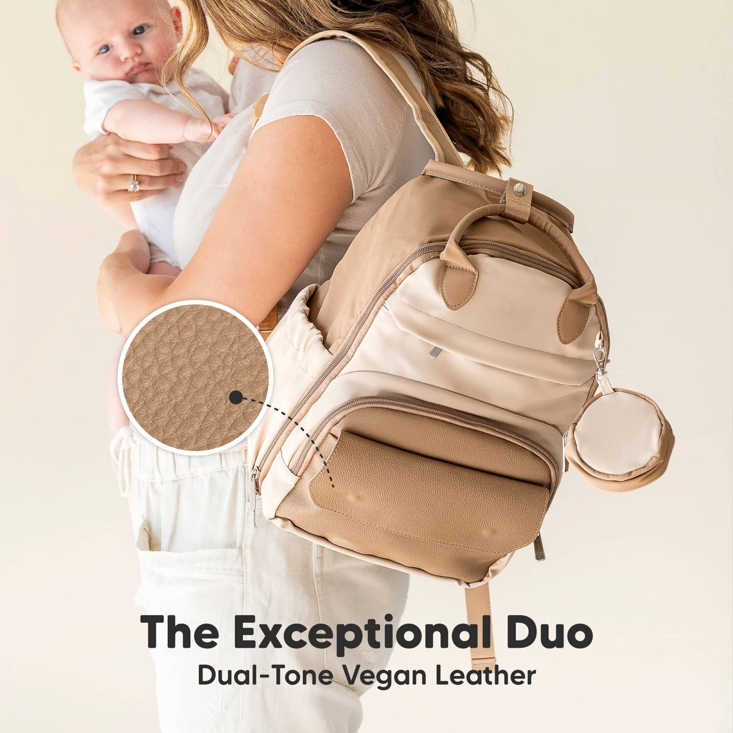 Play Diaper Bag Backpack: Latte