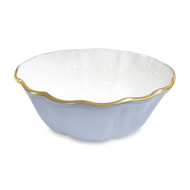 Encanto Lausanne Medium Bowl in Periwinkle & White