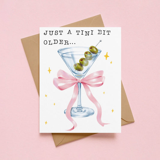 Martini Pun Birthday Card