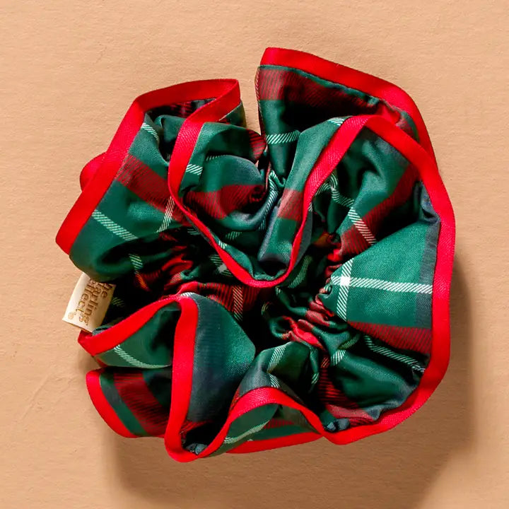 Ruffle Up Scrunchie-Evergreen Plaid