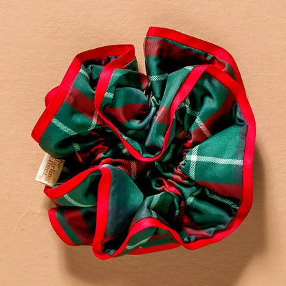 Ruffle Up Scrunchie-Evergreen Plaid