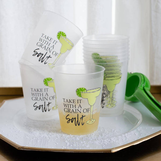 Margarita "Grain of Salt" Frosted Party Cups