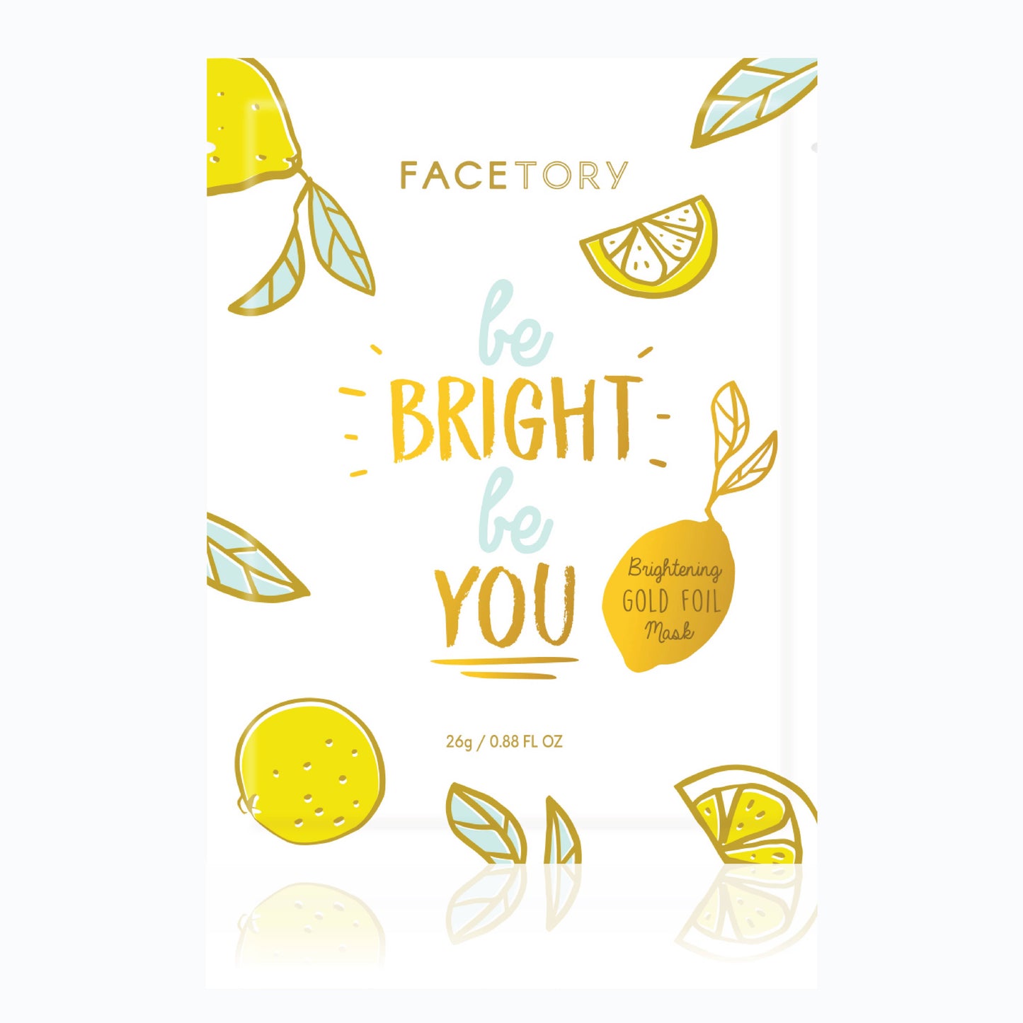 K-Beauty Brightening Gold Foil Sheet Mask - Be Bright Be You