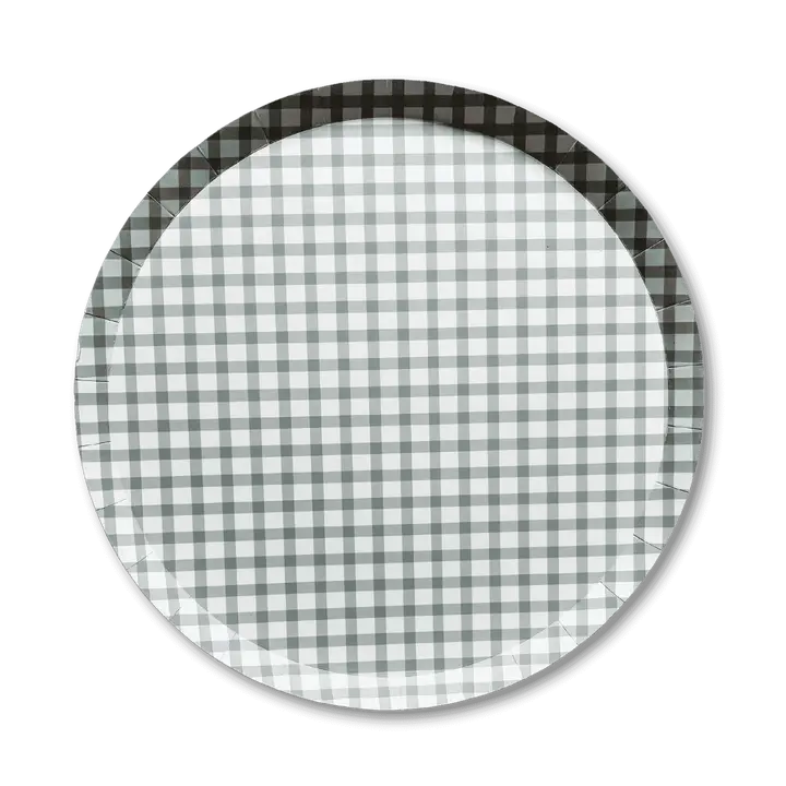 Premium Gingham Green Plate