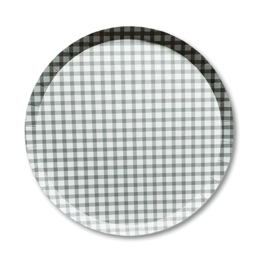 Premium Gingham Green Plate