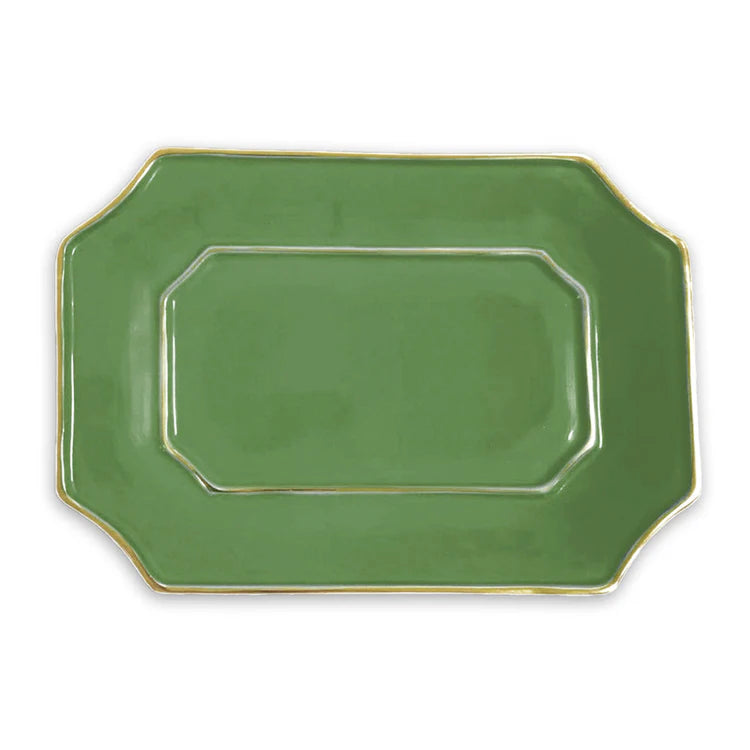 Beatriz Ball Encanto Lucca Large Rectangular Tray in Leaf Green