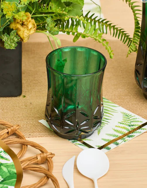 Classic Green Tumblers, Wine and Cocktail Glasses & Pitcher