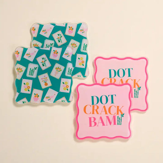 It's Mahj Time Acrylic Coaster Set