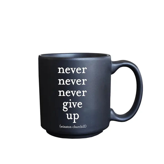 "Never Give Up" Mini Espresso Mug