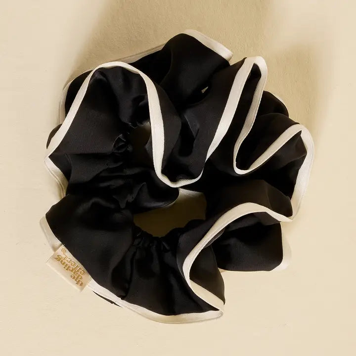 Black Ruffle Up Scrunchie