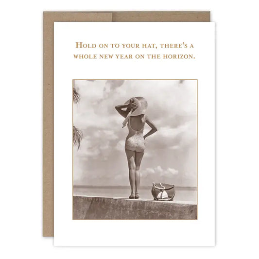 Hold On To Your Hat Birthday Card
