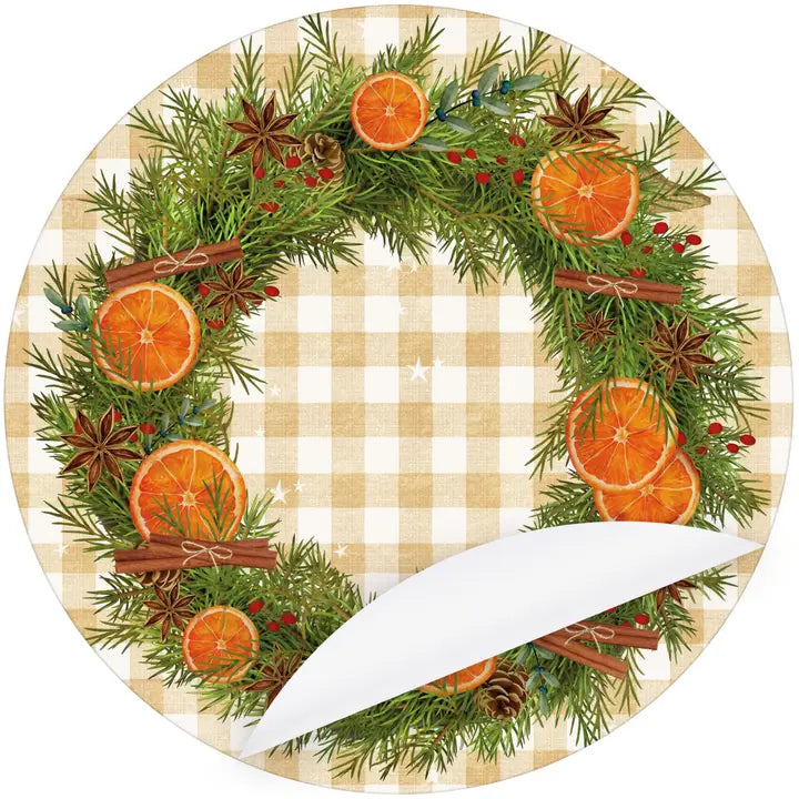 Citrus Wreath Paper Placemat