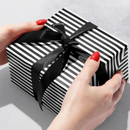 Black White Stripe - Gift Wrap Rolls