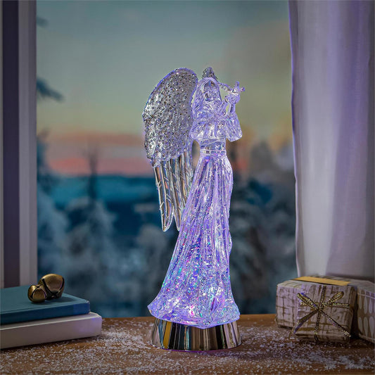 Nativity LED Angel Acrylic Water Lantern