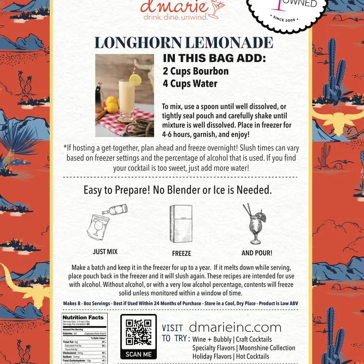 Longhorn Lemonade Ready-To-Freeze Cocktail