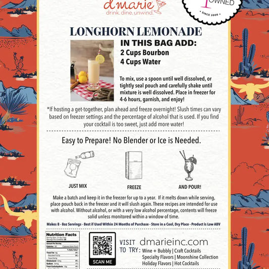Longhorn Lemonade Ready-To-Freeze Cocktail