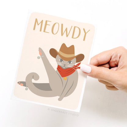 Meowdy Greeting Card