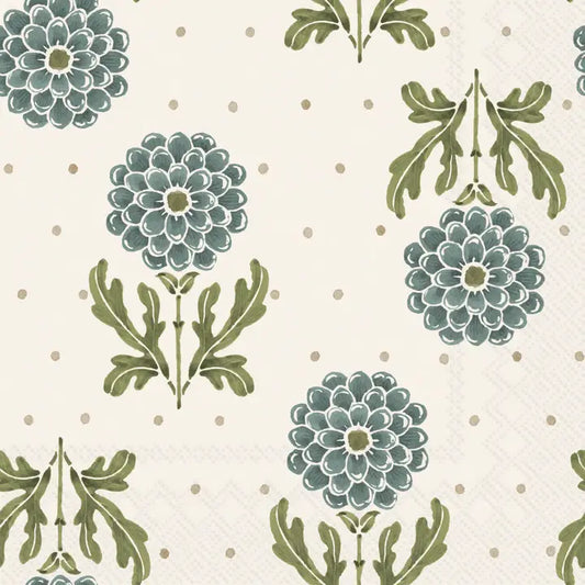 Simple Blue Flower Paper Lunch Napkins