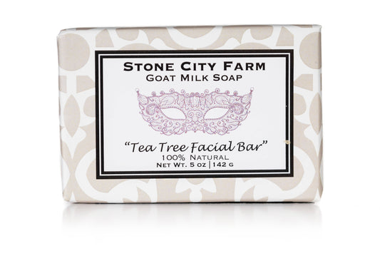 Stone City Farm Tea Tree Facial Bar Goat Milk Soap