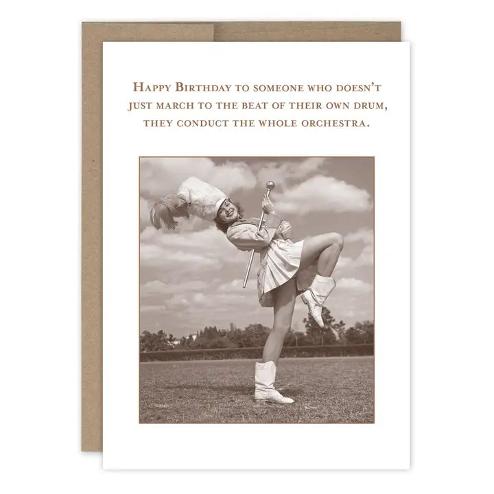 March To the Beat Birthday Card