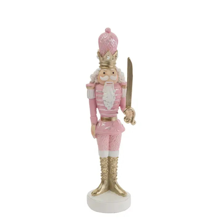 Tall Pink Nutcracker Christmas Décor - 10"