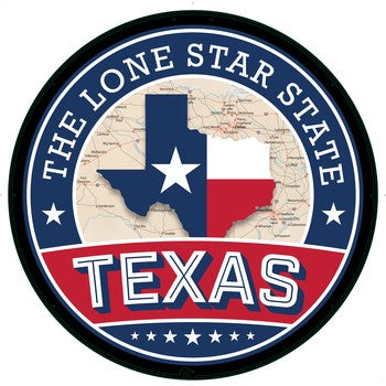 LED Wall Decor, Round, Texas