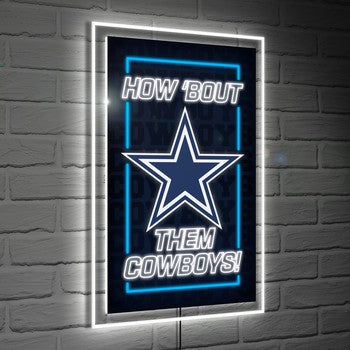 NeoLite Wall Decor, Rectangle, Football, Dallas Cowboys
