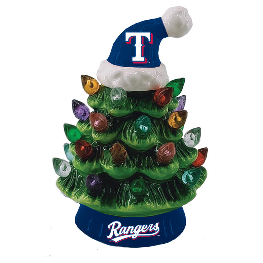 Texas Rangers Mini LED Tabletop Christmas Tree 4"