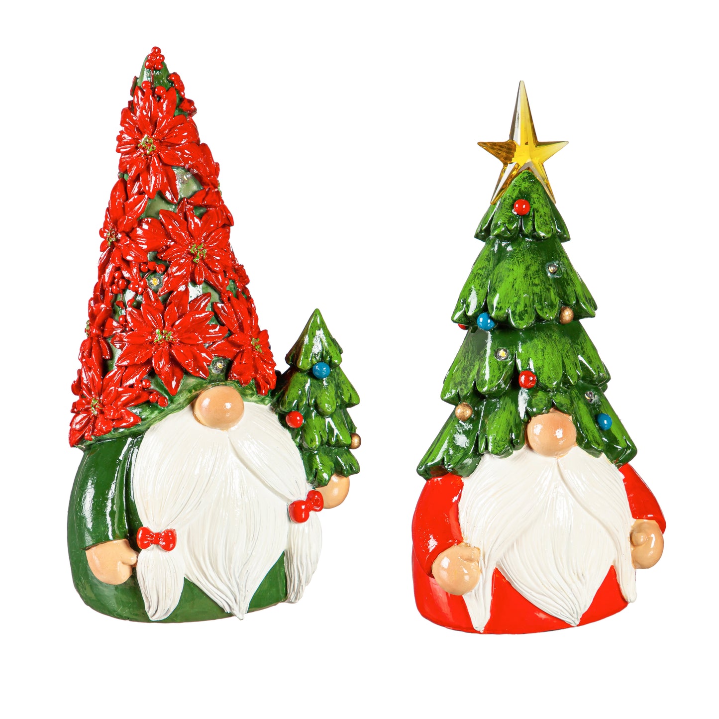 Christmas Gnome LED Resin Tabletop Decor - 8"