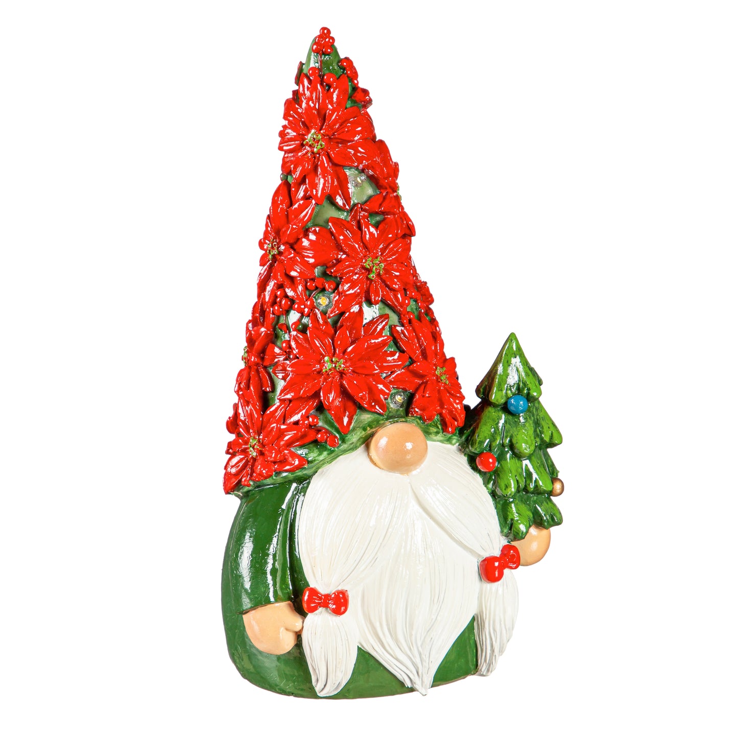 Christmas Gnome LED Resin Tabletop Decor - 8"