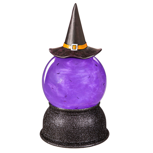 Halloween LED Witch Hat Water Globe - 8.5"