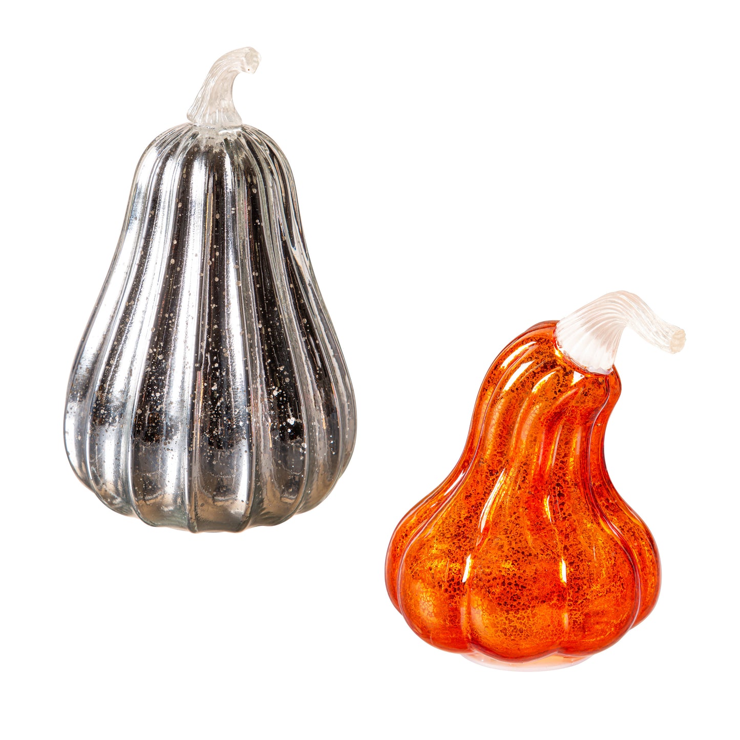 Fall LED Light Up Glass Gourd Table Décor