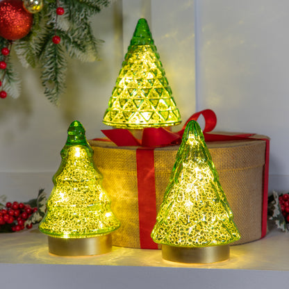 LED Glass Holiday Christmas Tree  - 6.5"