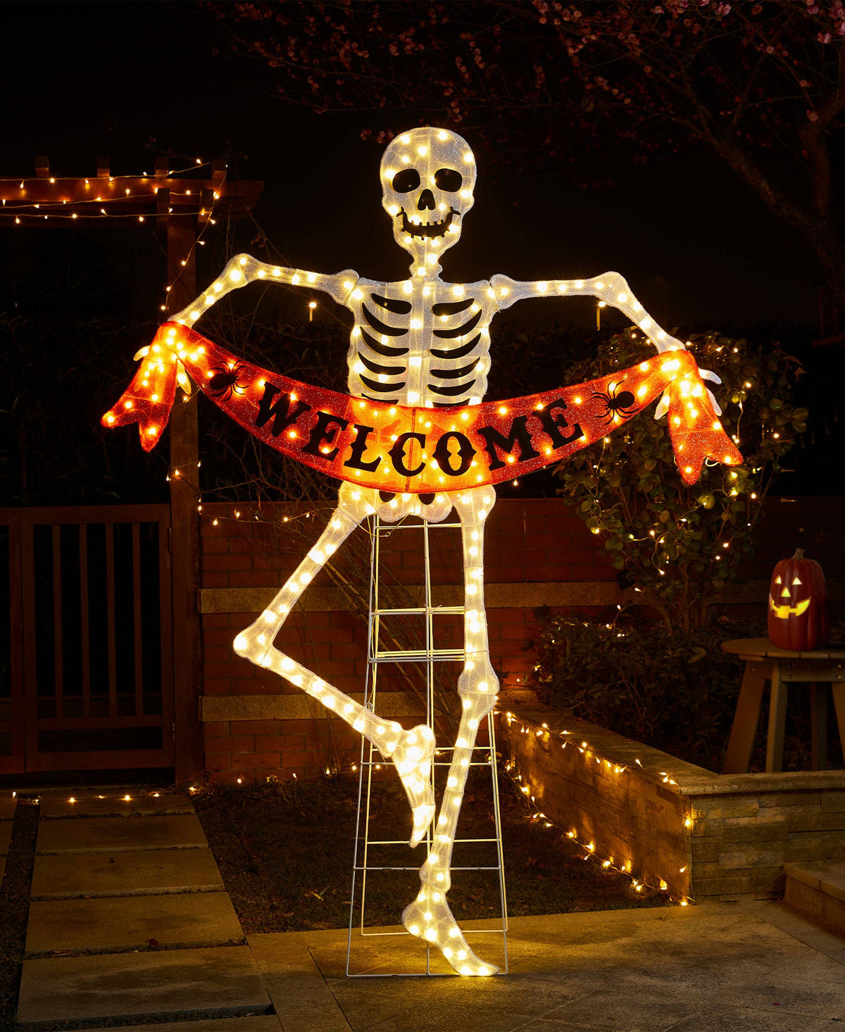 Lighted 2D Skeleton Outdoor Decor