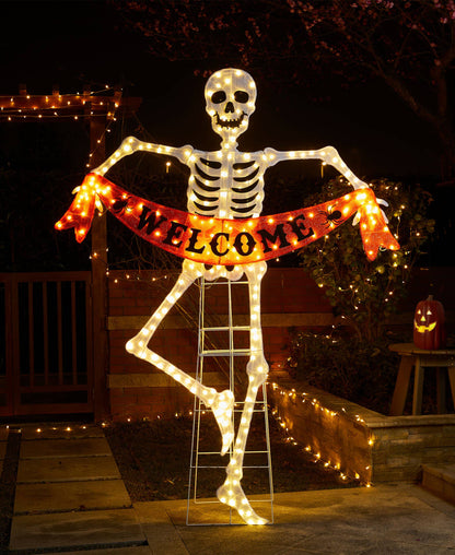 Lighted 2D Skeleton Outdoor Decor