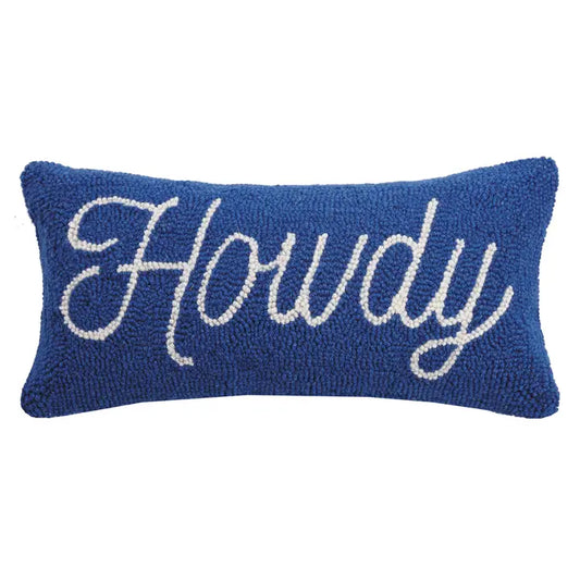 Howdy Hooked Wool Pillow