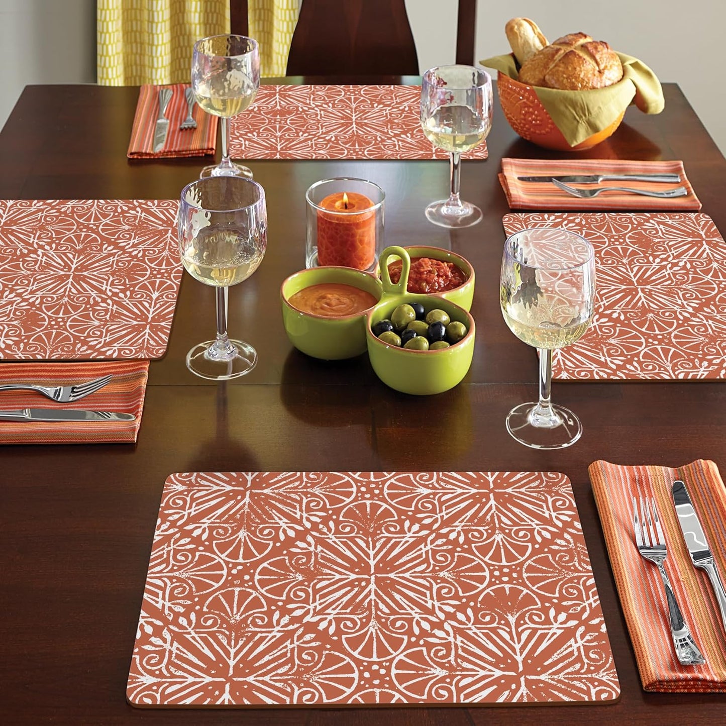 CounterArt Mohave Southwest Design Hardboard Cork-Back Placemats